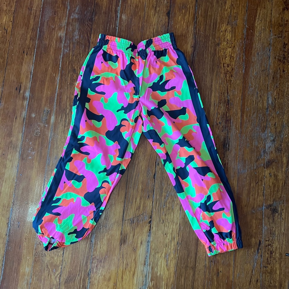 Weissman Neon Camouflage Kids Joggers